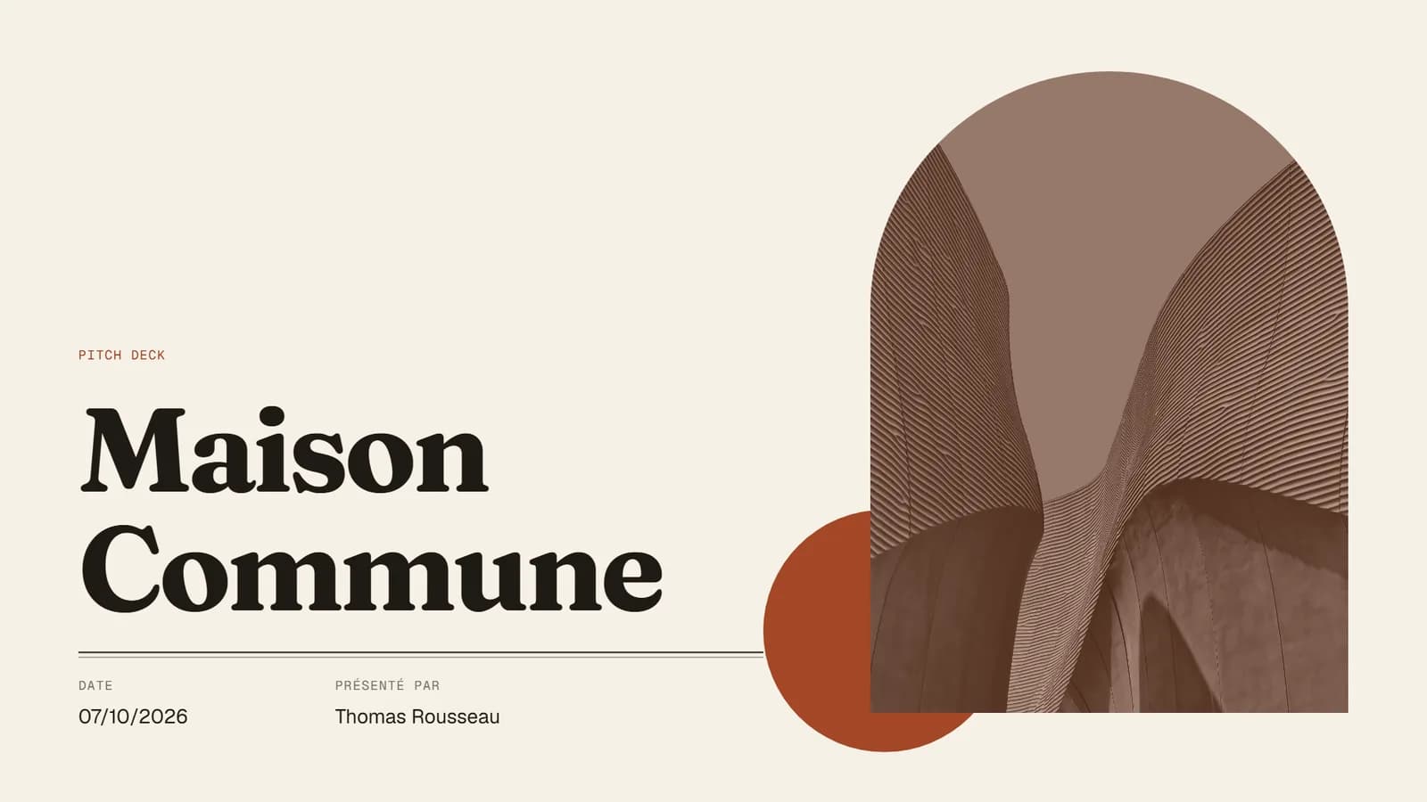 Couverture de l'exemple de pitch deck immobilier
