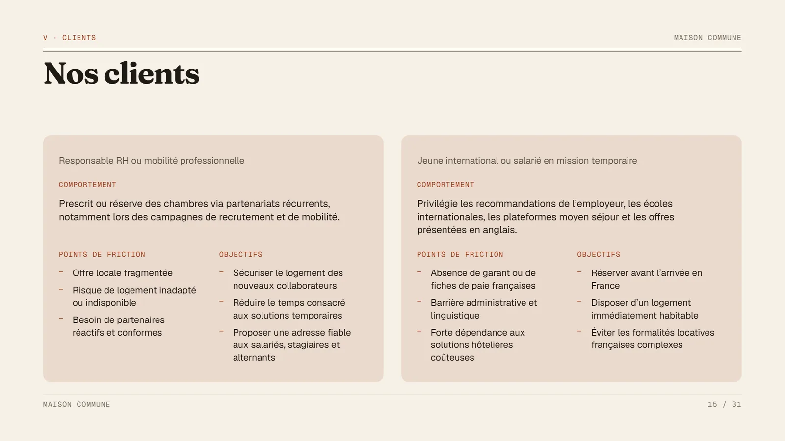 Exemple de pitch deck immobilier Maison Commune, slide 15