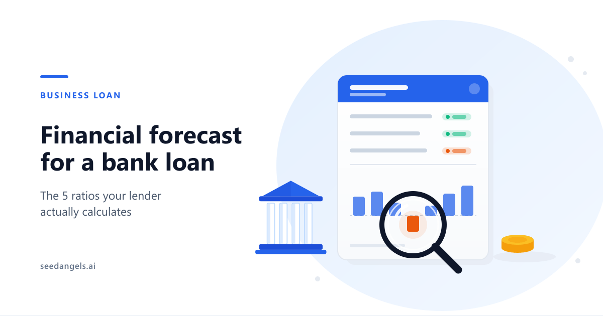 Financial forecast reviewed by a banker for a business loan