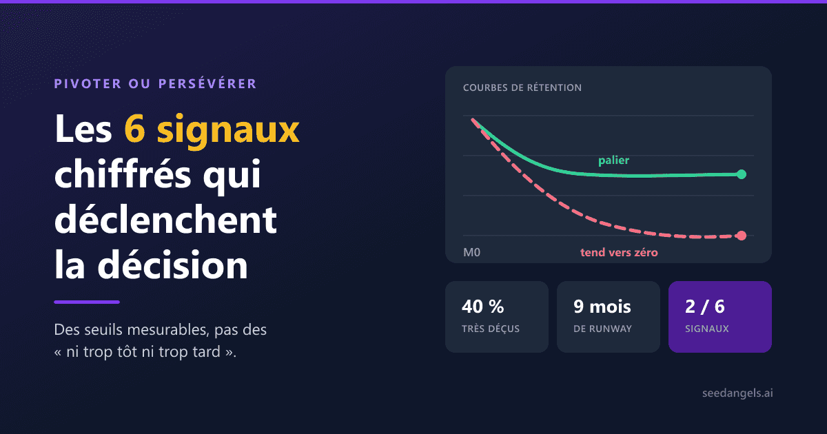 Quand pivoter sa startup : les six signaux chiffrés